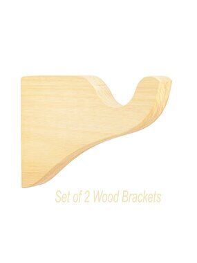 Kirsch Wood Trends Unfinished Rod Bracket Set of 2 for 1-3/8" Pole #5611EG091
